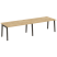 Стол переговорный на деревянных опорах Onix Wood OW.PRG-2.4 3160x980x750 (Тиквуд Светлый/Дуб Темный)
