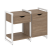 Тумба на регулируемых опорах наборная VR.L-TN-3.O 970x460x719 (Тиквуд Темный/Белый металл)