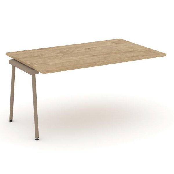 Проходной наборный элемент переговорного стола ES.NPRG-1.4-K (1580х980х750) (Тиквуд Светлый/Металл Латте)