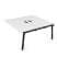 10БДС.268 Стол системы Бенч, сдвоенный, на 2 рабочих места - средний (1200x1235x750) (Белый премиумМеталл глянец)