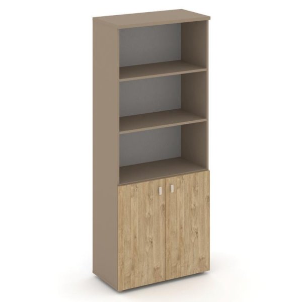 Шкаф высокий широкий ES.ST-1.1 (800х420х1977) (Латте/Тиквуд Светлый)