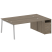 Рабочая станция с тумбой на А-образном м/к Metal System Style БА.РС-СТП-2.5 2212x1475x750 (Дуб наварра/Серый металл)