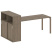 Стол письменный с опорным шкафом-купе Metal System Style БП.РС-СШК-3.5 2210x1120x1098 (Дуб наварра/Серый металл)