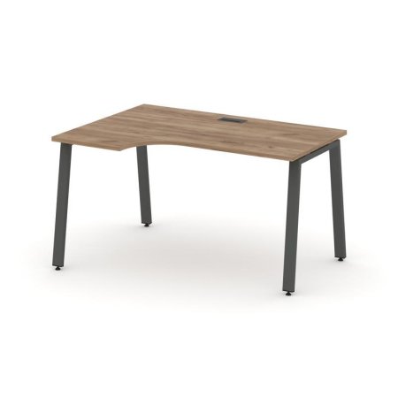 Стол рабочий эргономичный SN-6A.SPA-011(L) (1380х700/980х750) (Дуб Табак/Металл Антрацит)