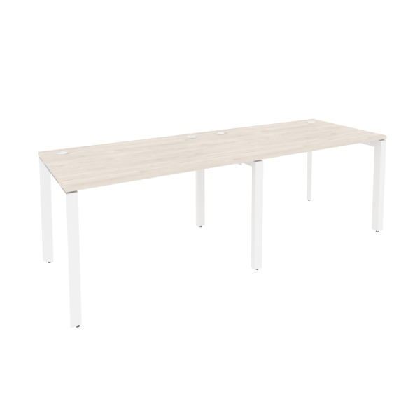 Рабочая станция на П-образном м/к Onix O.MP-RS-2.2.8 2360x800x750 (Денвер Светлый/Белый Металл)