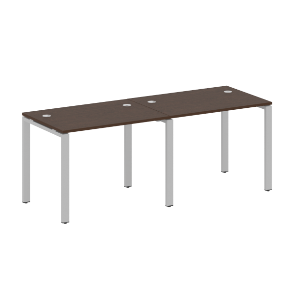 Рабочая станция на 2 раб.места Metal System Style БП.СМ-2.1 2000x720x750 (Венге Цаво/Серый металл)
