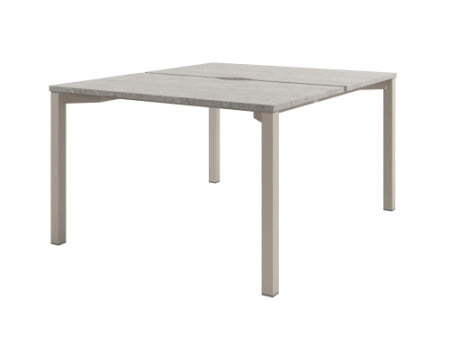 Стол-тандем на металлокаркасе Solution D-40 1200x1432x750 (Бетон/КашемирБежевый)