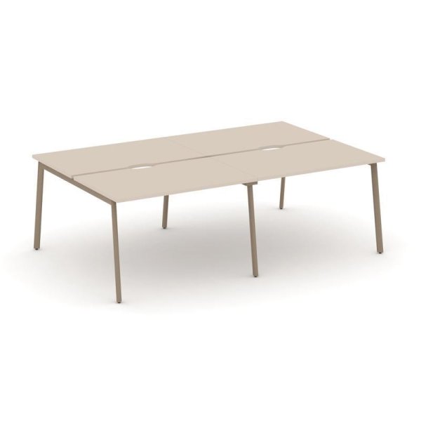 Рабочая станция 4 места ES.D.RS-4.2-VP (2360х1500х750) (Капучино/Металл Латте)