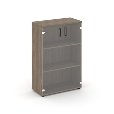 Шкаф средний широкий SN.STS.E-205 (796х400х1203) (Вяз Благородный/Прозрачный)