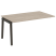Проходной наборный элемент переговорного стола на деревянных опорах Onix Wood OW.NPRG-4 1580x980x750 (Тиквуд Светлый/Дуб Темный)