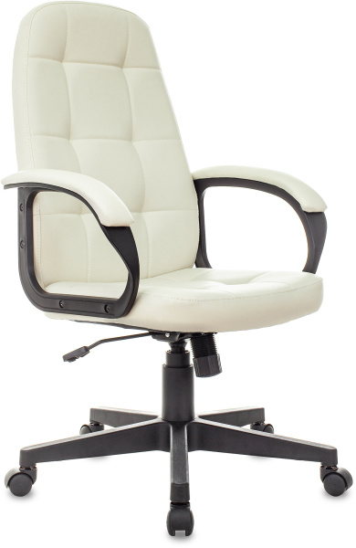 Кресло руководителя CH 002 слоновая кость OR-10 эко.кожа крестов. пластик (Слоновая кость)