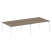 Рабочая станция на 4 рабочих места на А-образном м/к Metal System Style БА.СМ-4.4 3200x1475x750 (Дуб наварра/Серый металл)