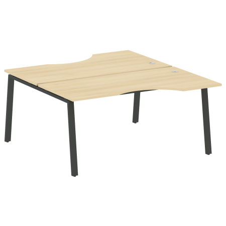 Рабочая станция криволинейная Metal System Style БА.РАС-СА-2.1 1600x1835x750 (Акация/Антрацит металл)