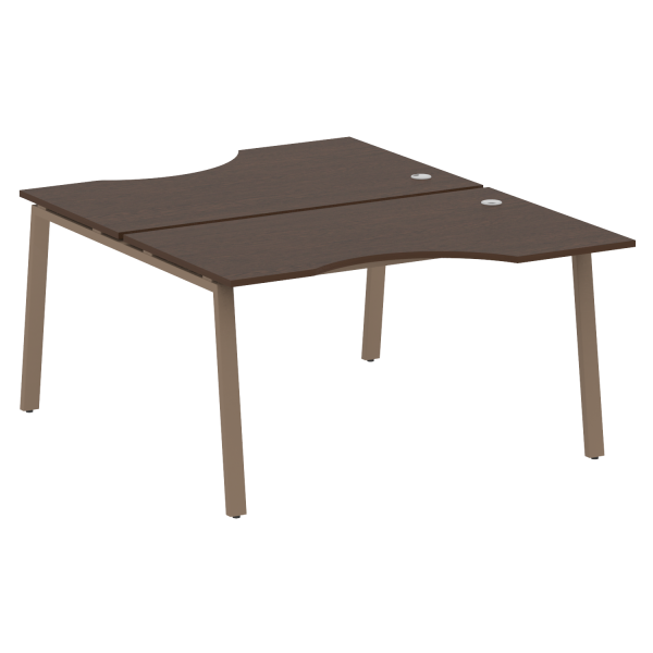 Рабочая станция криволинейная Metal System Style БА.РАС-СА-2.2 1400x1835x750 (Венге Цаво/Мокко металл)