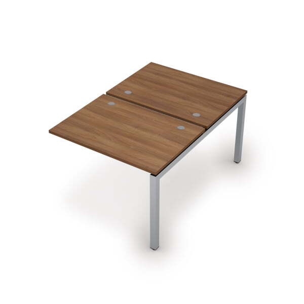 6МБК.5277 Бенч-система на 2 рабочих места, конечный модуль (1000x1435x750) (Шамони темный/Алюминий матовый)