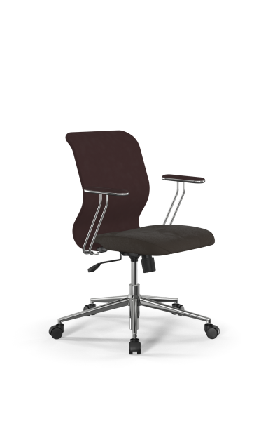 Кресло для руководителя Метта Sit 8 Mr4-4T - Vivaldi /Uh00/Wh12/T4mV-c(M09.B23.G18.W01) (Темно-коричневый)