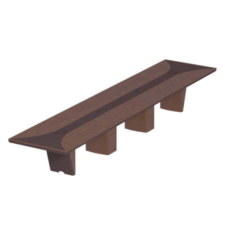 Стол для переговоров, дерево/ кожа ISixty 560TAS 5600x1200x740 (Кожа коричневая)