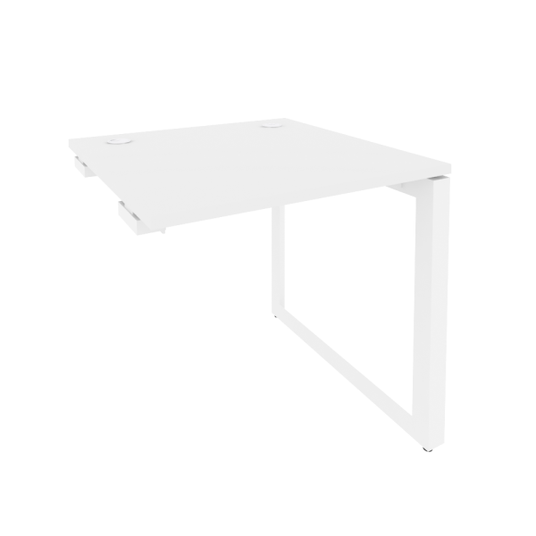 Стол-приставка на О-образном м/к к опорным элементам Onix O.MO-SPR-0.8 780x800x750 (Белый Бриллиант/Белый Металл)