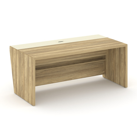 Стол руководителя прямой Corner COR.SR-18 (1800x900x750) (Гикори Песочный-Ваниль)