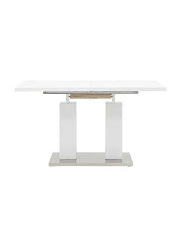 Стол обеденный Сиэтл раскладной 140-180*90 глянцевый белый (Стол обеденный Сиэтл белый)