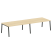 Стол для переговоров (2 столешницы) на А-образном м/к Metal System Style БА.ПРГ-2.5 3600x1235x750 (Дуб наварра/Серый металл)