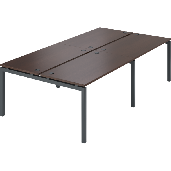 Стол на металлокаркасе для заседаний Арго-М АМП-280 2800x1236x760 (Дуб венге/Антрацит)