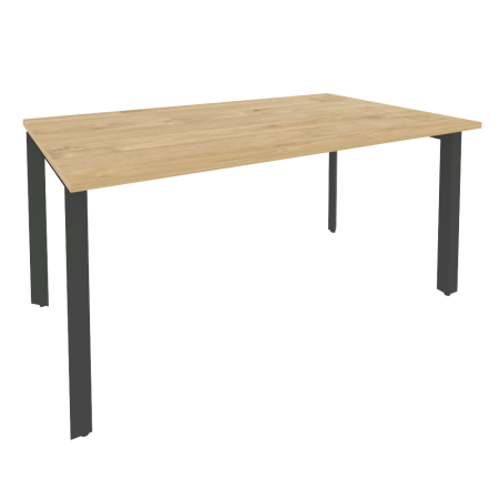 Стол переговорный Onix O.MP-PRG-1.4 1580x980x750 (Тиквуд Светлый/Черный металл)