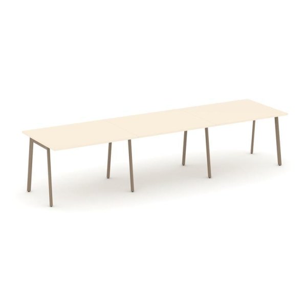 Стол переговорный ES.PRG-3.2-P (3540х980х750) (Сатин/Металл Латте)