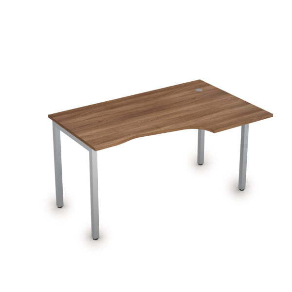 Стол письменный на металлокаркасе прав Стиль 2М.123 1400x900x750 (Шамони темныйСерый)