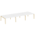 Рабочая станция на деревянных опорах Onix Wood OW.D.RS-6.4.8 4740x1635x750 (Тиквуд Светлый/Дуб Темный)