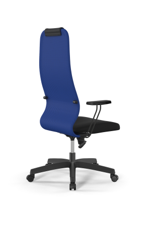 Кресло для руководителя Метта Sit 8 B1-10T - UMF(X1) /Uh02/Wh00/T1bp-b(M09.B02.G15.W01) (Синий | Черный)