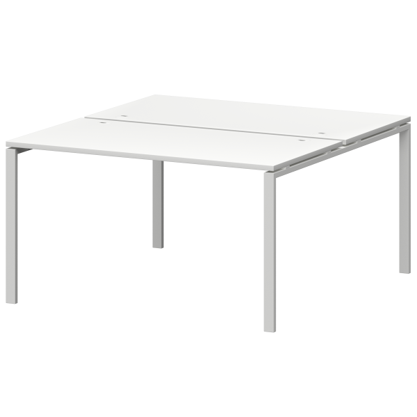 Бенч двойной на металлокаркасе Смарт СМС2-П-10К.149.Пр25 1000x1496x750 (Белый/Белый)