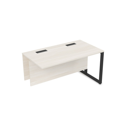 16СПК.184 Стол прямой бенч, конечный модуль  (1400x800x750) (Ivory | Черный)