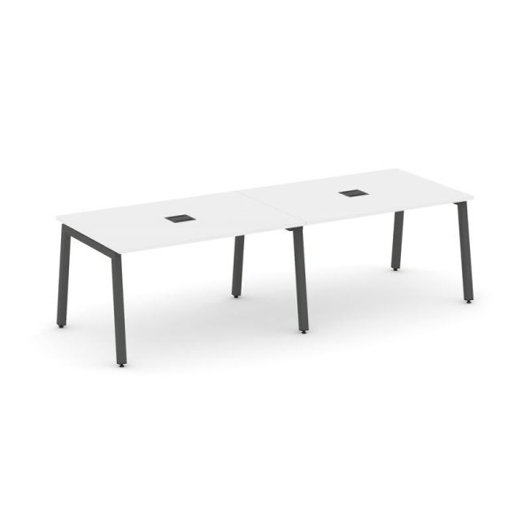 Стол переговорный SN-5A.SPRG-014 (3160х980х750) (Белый/Металл Антрацит)
