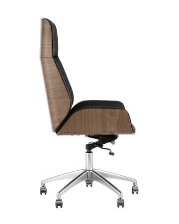 Кресло руководителя TopChairs Crown, черное УЦЕНКА (Компьютерное кресло Crown черный)