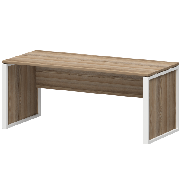 Стол руководителя Аргентум-М НТМ-180 1800x800x750 (Дуб сафари/Белый)