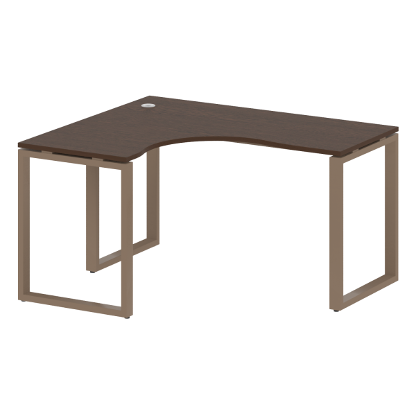 Стол криволинейный левый Metal System Style БО.СА-3 Л 1400x1200x750 (Венге Цаво/Мокко металл)