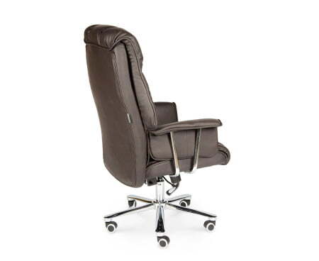 Президент / сталь + хром / темно-коричневая кожа (Коричневый)