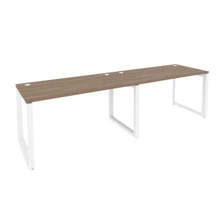 Рабочая станция на О-образном м/к Onix O.MO-RS-2.3.7 2760x720x750 (Дуб Аттик/Белый Металл)