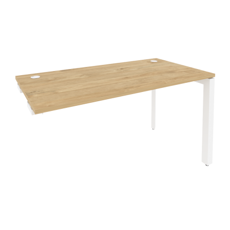 Стол-приставка на П-образном м/к к опорным элементам Onix O.MP-SPR-3.7 1380x720x750 (Тиквуд Светлый/Белый Металл)
