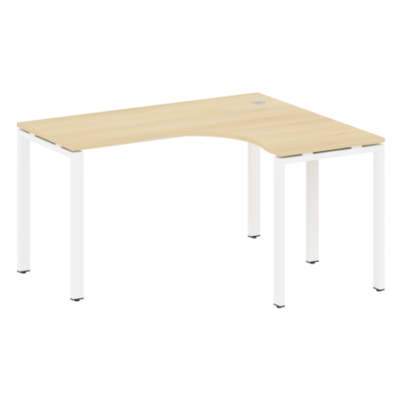 Стол криволинейный правый Metal System Style БП.СА-3 Пр 1400x1200x750 (Акация/Белый металл)