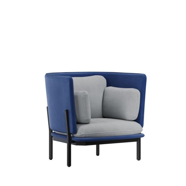 Диван одноместный с низкой спинкой STA-01L (Like 785/Like 992/Металл Черный)