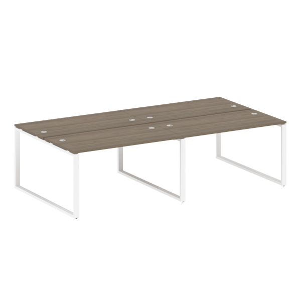 Рабочая станция Metal System Style БО.СМ-4.3 2800x1475x750 (Вяз/Белый металл)