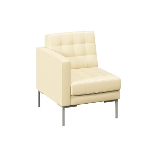 Секция с подлокотником одноместная FR-SP-01 (R) (Oregon 11/Металл Серый)