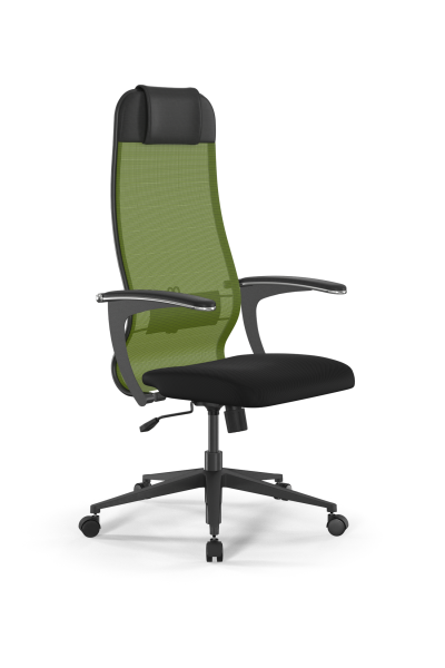 Кресло для руководителя Метта Sit 10 B1-111U - X2+UMF(X1) /Ub00/Wh00/U0mL-b(M09.B11.G19.W02) (Зеленый | Черный)
