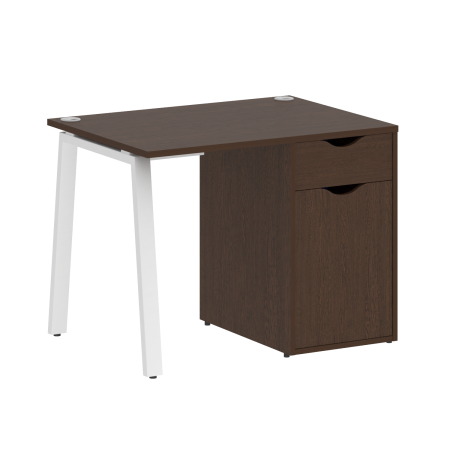 Стол письменный VR.SP-3-98.1.A 980x720x750 (Венге Цаво/Белый Металл)