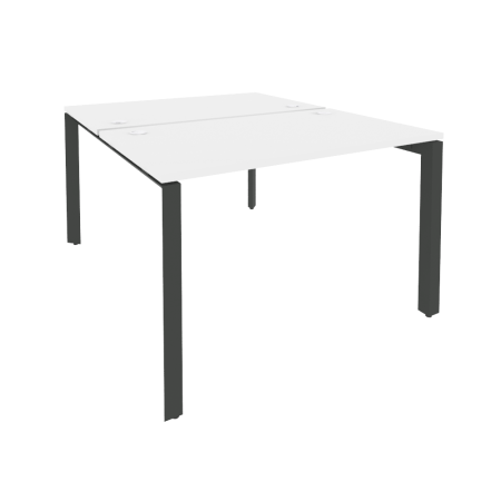 Рабочая станция на П-образном м/к Onix O.MP-D.RS-2.2.7 1180x1475x750 (Белый Бриллиант/Черный металл)