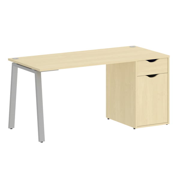 Стол письменный VR.SP-3-158.1.A 1580x720x750 (Клен/Серый Металл)