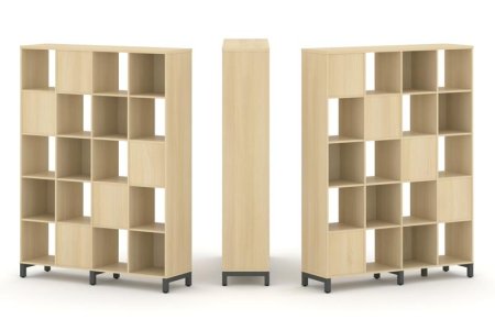 Набор стеллажа 2-х сторонний, 5 ярусов SN.NSD-541 (1488х400х1982) (Акация Лорка/Металл Антрацит)