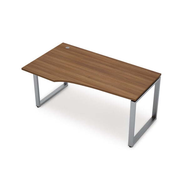 6М-О.623 Стол криволинейный, правый (1400x900x750) (Шамони темный/Алюминий матовый)